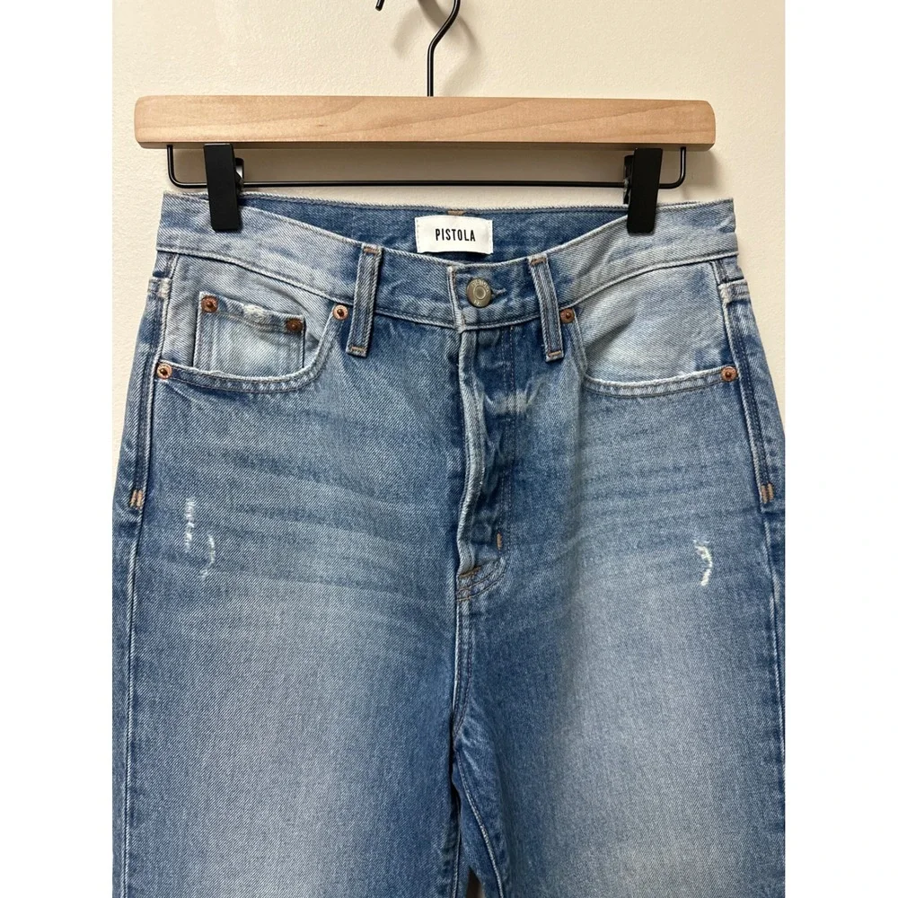 Pistola Cassie High Rise Straight Jeans‎ Rare Proto Sample Raw Hem Grunge Indie